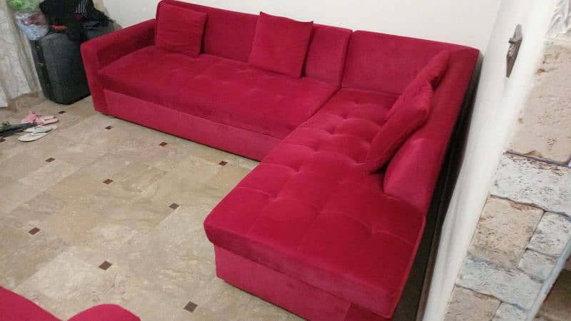 Sofa set, L shaped, Dewan, Table 2