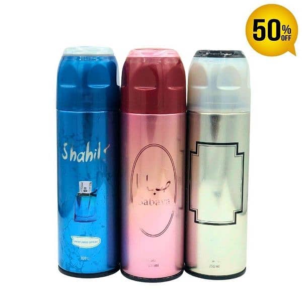 Golden Pack of 3 Body Spray 0