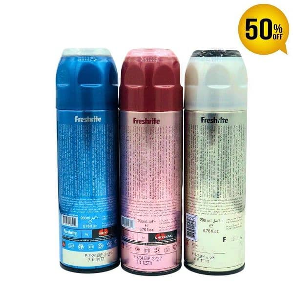 Golden Pack of 3 Body Spray 1