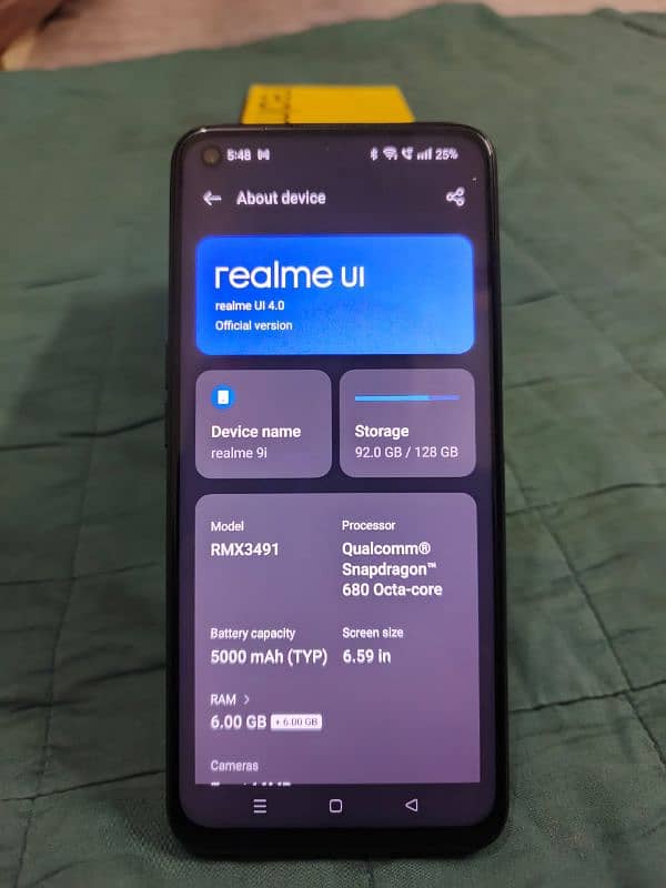 Realme 9i With Full Box Assosries 1