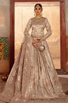 Bridal Dress Naqshi with jewelry