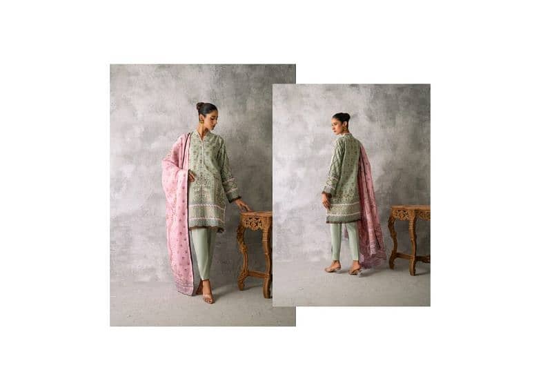 Women Dress | Casual Wear | Women 2 Pcs Suite | unstitched Suite 12