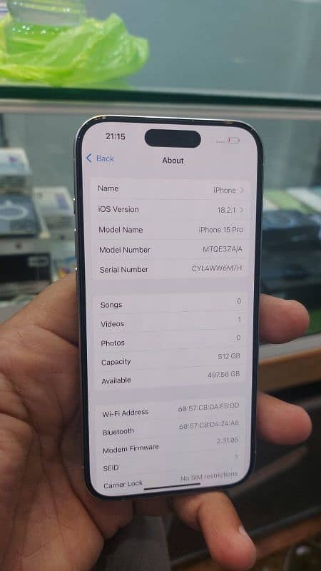 15 pro 512 duel physical sim time available 0