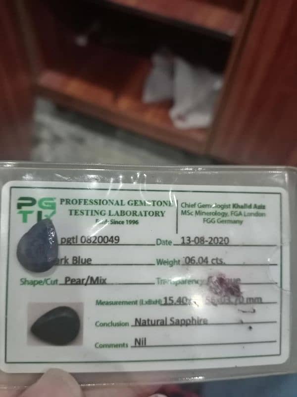 orignal pear shape stone neelam 0