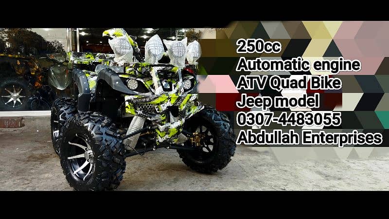 250cc Automatic engine Jeep model 12 no. Size ATV Quad Bike for sale 0