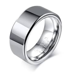 Scratch Free Tungsten Carbide Ring for Men 8 mm, Silver and Gold