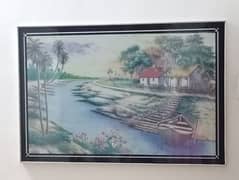 wall hanging, scenery and mirror