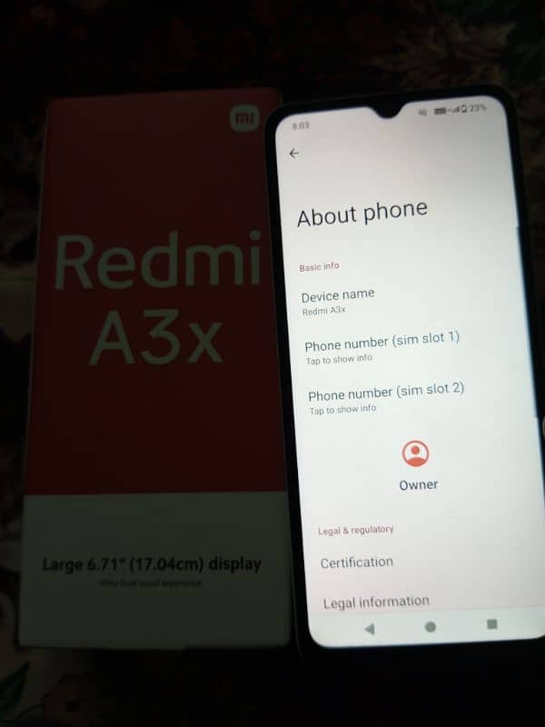 Redmi A3x. 3Ram & 64Rom 2