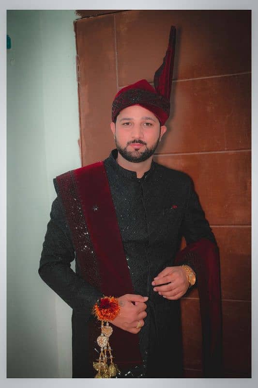 sherwani with Kulla and shall 2