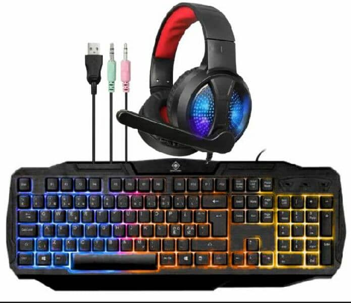 RGB GAMING KEYBOARD AND HEADSET COMBO 0