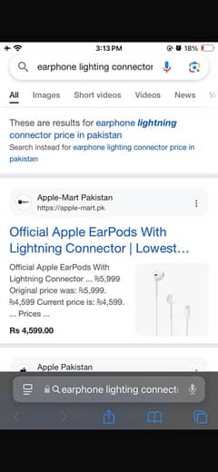 earpods  lightning connector