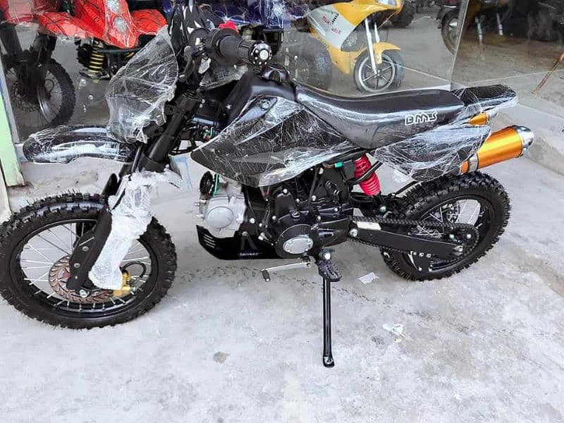 49cc trail bike New self + Kick fuel engine delivery all Pakistan 0