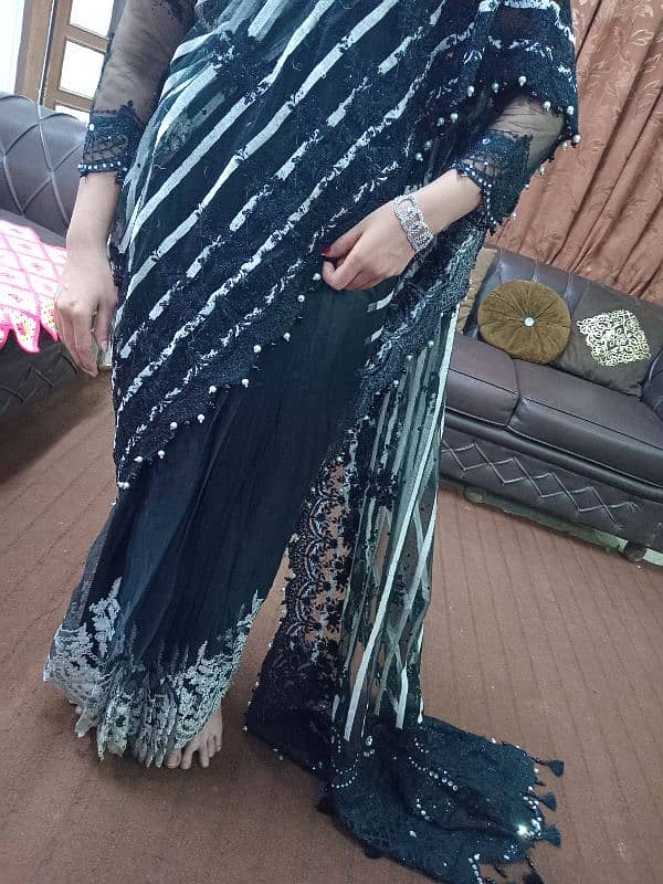 maria b net saree 0