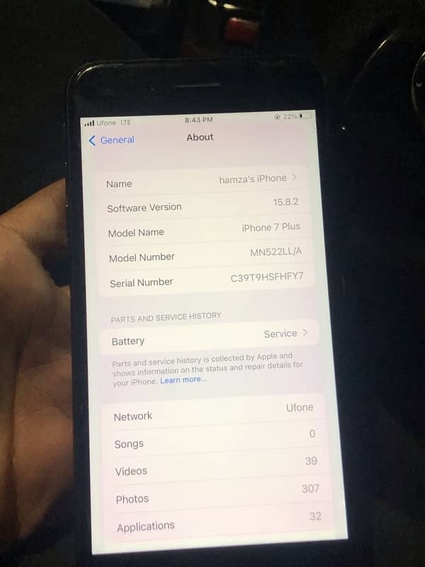 IPHONE 7 PLUS PTA APPROVED 128 GB 3