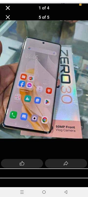 Infinix zero 30 with box 4 month warranty 0