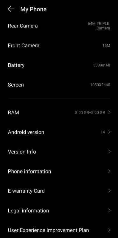 Infinix note30 ram rom 8 256 9