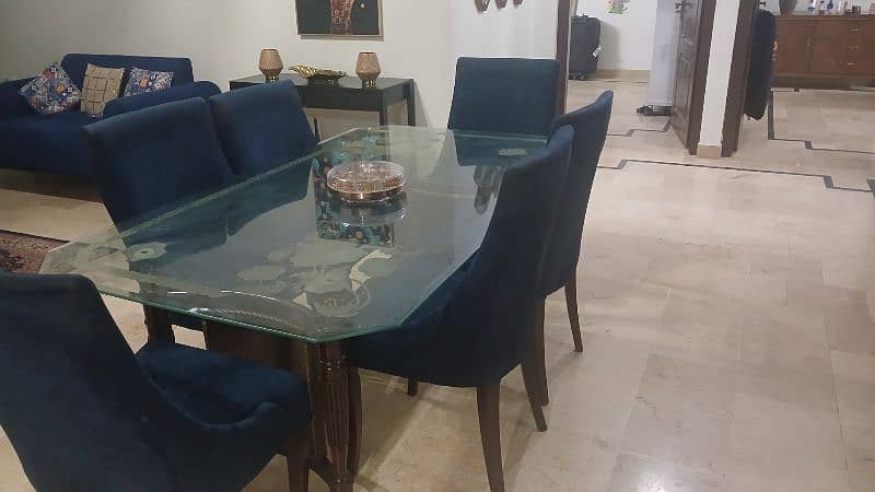 shesham Dining Table with 6 chairs 0