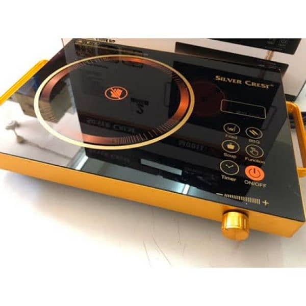 Electric Infrared Cooker Golden Black 0