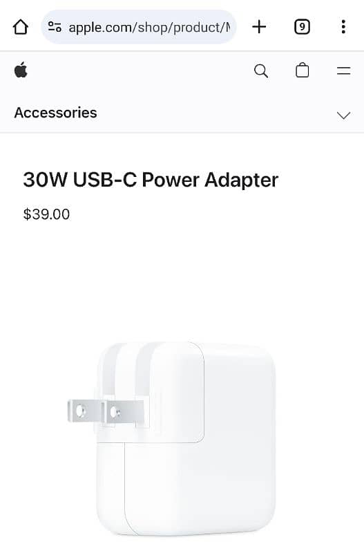 Apple Macbook Air Original Charger M3 M2 M1 Retina 30W MacBook Adapter 4