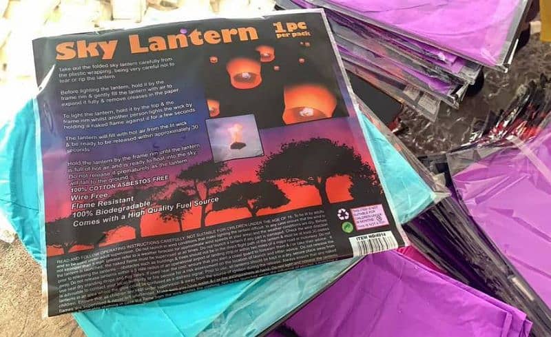 Sky lanterns are available for special events in bulk quantity. 5