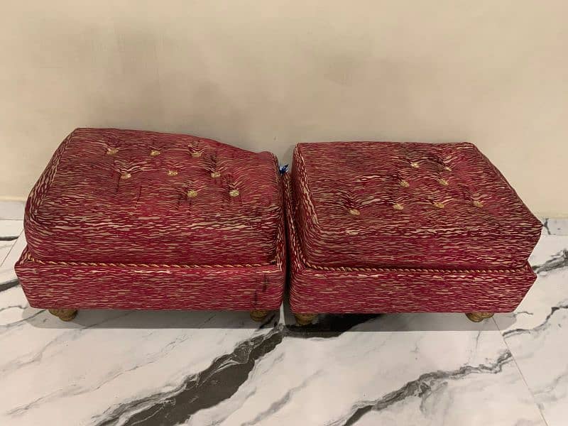 2 Stool sofas good in condition 1