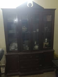 wardrobes,solid wood almari with solid glass racks