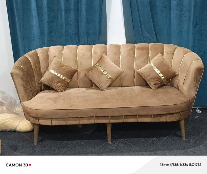 2 Flowers chair's  3 Seater Sofa with Coshan 3