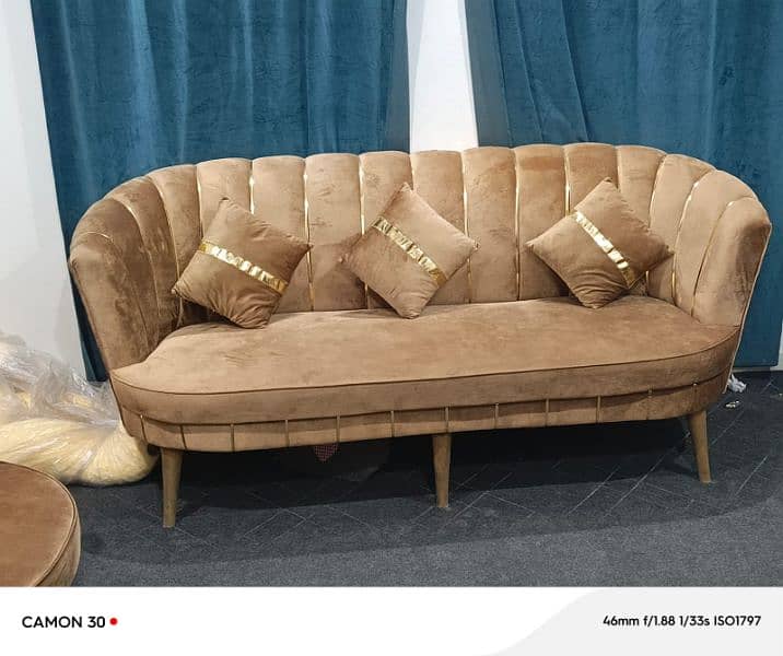 2 Flowers chair's  3 Seater Sofa with Coshan 7