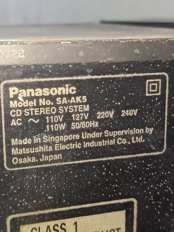 Panasonic +amplifier plus speaker 2