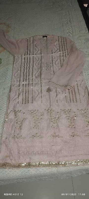 Agha Noor 2 piece shirt dopatta party wear 6