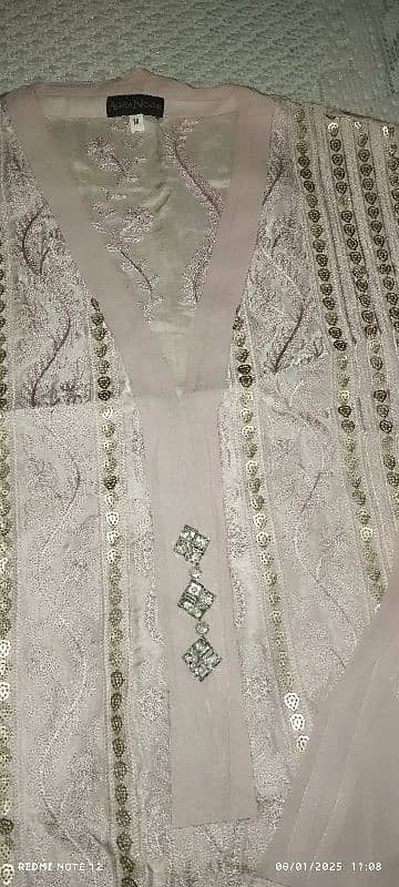 Agha Noor 2 piece shirt dopatta party wear 7