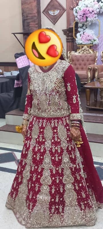 Bridal lehenga Only One day Used For Sale 0