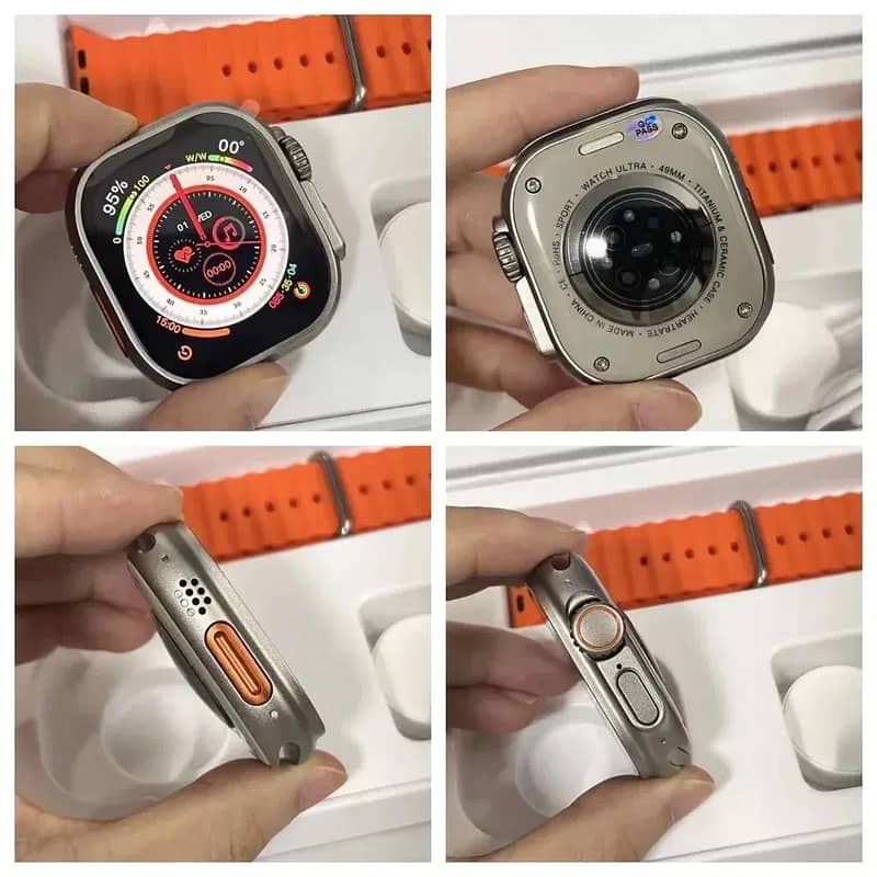 7 in 1 Ultra Smart Watch with 7 Belts and Wireless Charger. 2