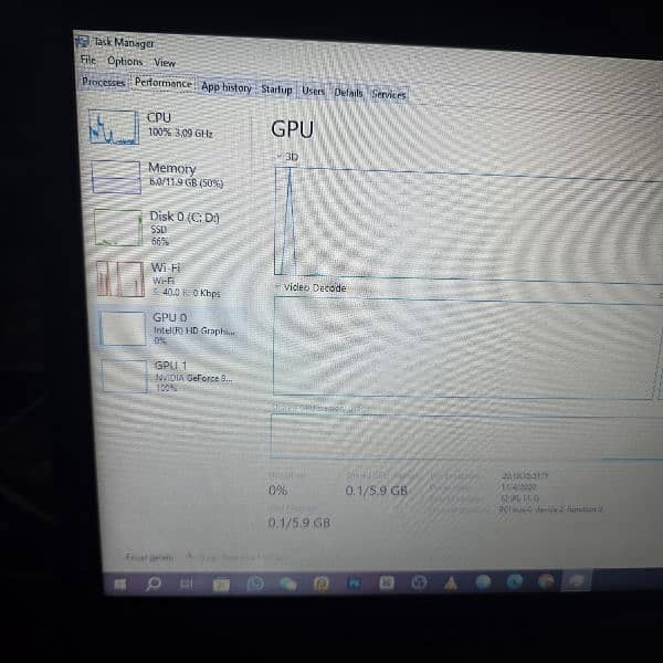 Dell laptop core i7 256GB SSD and 12 RAM Graphic card 2GB 9