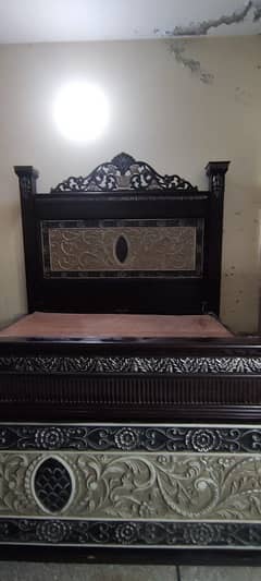 bed with dressing table