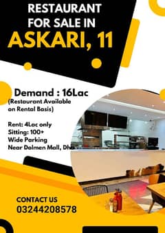 Restaurant For Sale & Rental Basis in Askri 11