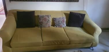 7 seater yellow sofa