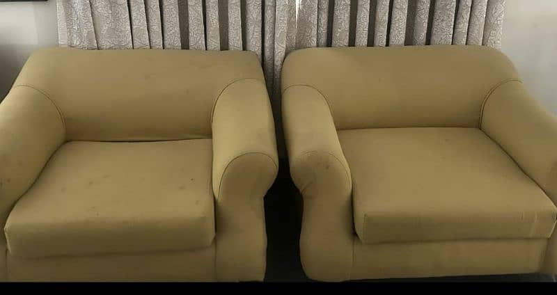 7 seater yellow sofa 1