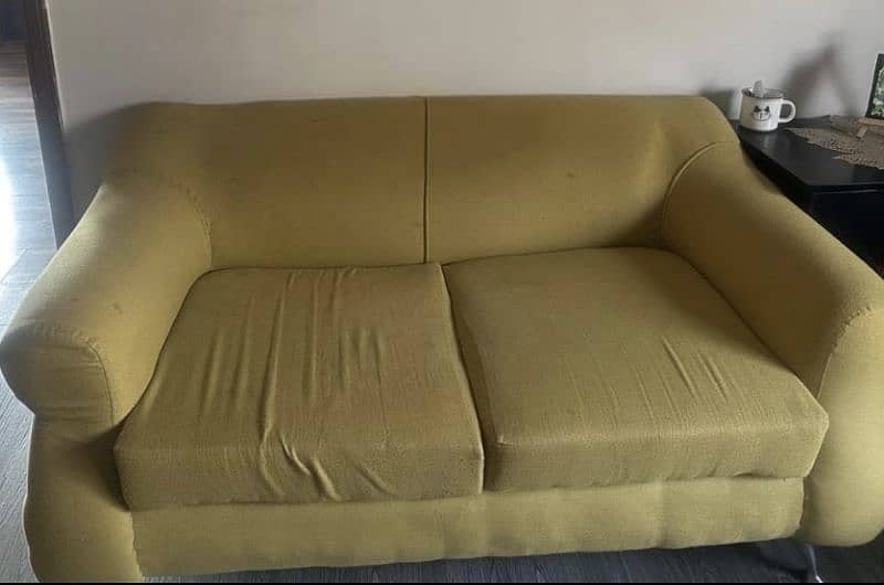 7 seater yellow sofa 2