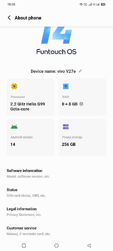 vivo v27e 8+8Gb 256Gb urgent For Sale 7