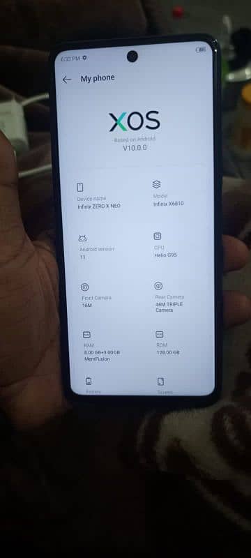 Infinix zero x 8gb/128gb 2