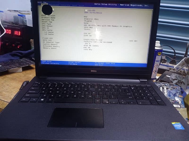 Dell model 3542 4GB ram 320 GB hard drive 3