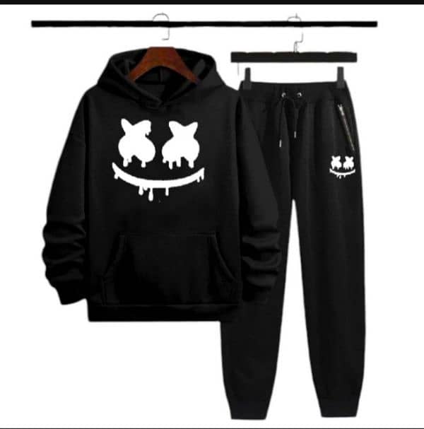 Men's Hoodie 2 pcs set in black Cash on delivery available in 2100 0