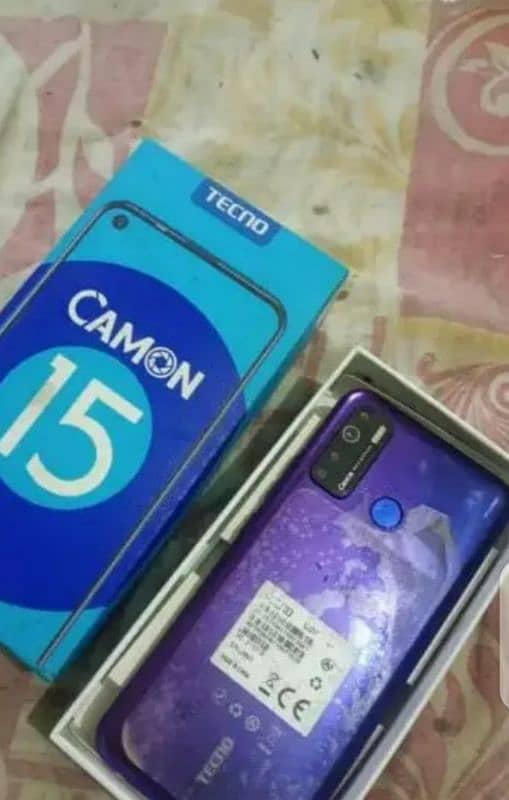 Tecno Camon 15 with box 0