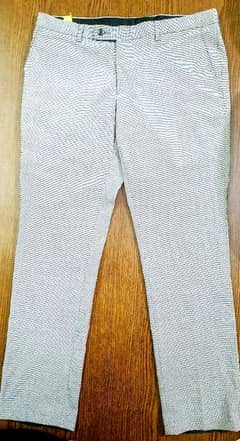 wool stretch trs pepita slim pant