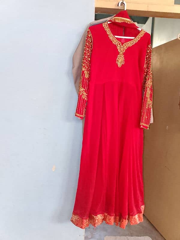 once wear red maxi in large size 0