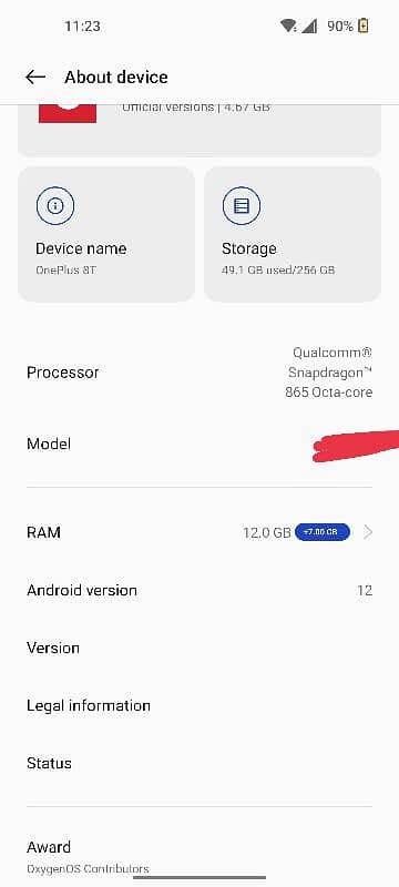 Oneplus 8T 12GB Ram 256 GB 4