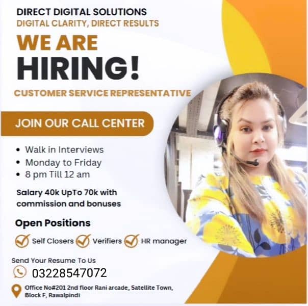 Call Center job for females 0