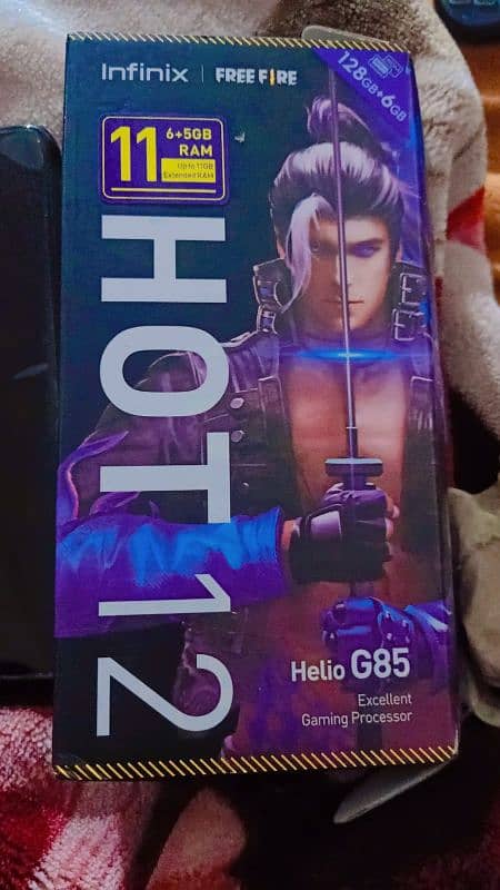 infinix hot 12 with box n charger 6+5/128 0