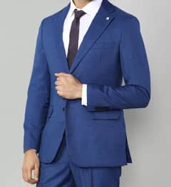 Two piece suit royal blue